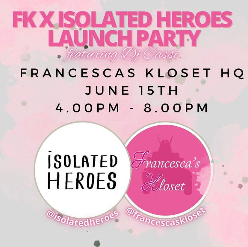 Isolated Heroes new stockist Francesca's Kloset🌸🌸