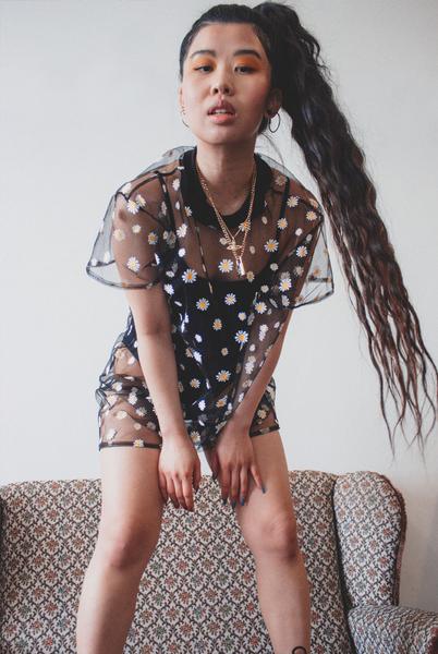 Blitz Daisy Tulle T-Shirt Dress