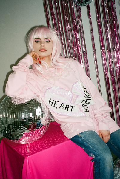 Baby Pink Heartbreaker Sweater