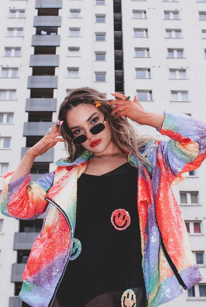 Rainbow Heaven Sequin Biker